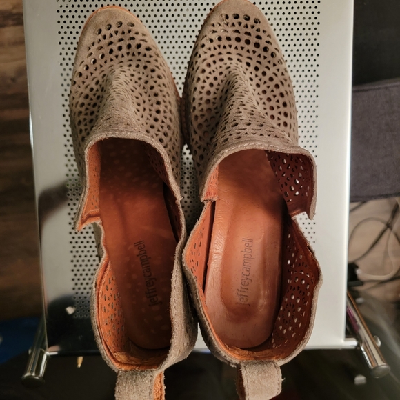 Jeffrey Campbell Perforated Gray Rosalee Bootie - Picture 2 of 14